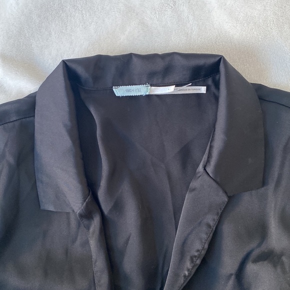 Black Satin Shirt - Picture 2 of 3